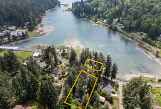 The user wants an alt text description for the provided image.
1.  **Identify the subject:** It's an aerial map or photo o...